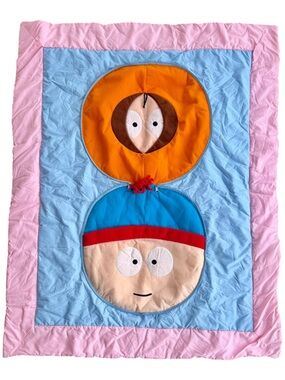 VTG Y2K ‘90s South Park Stan & Kenny Zip-Up Plush Pillow Comforter